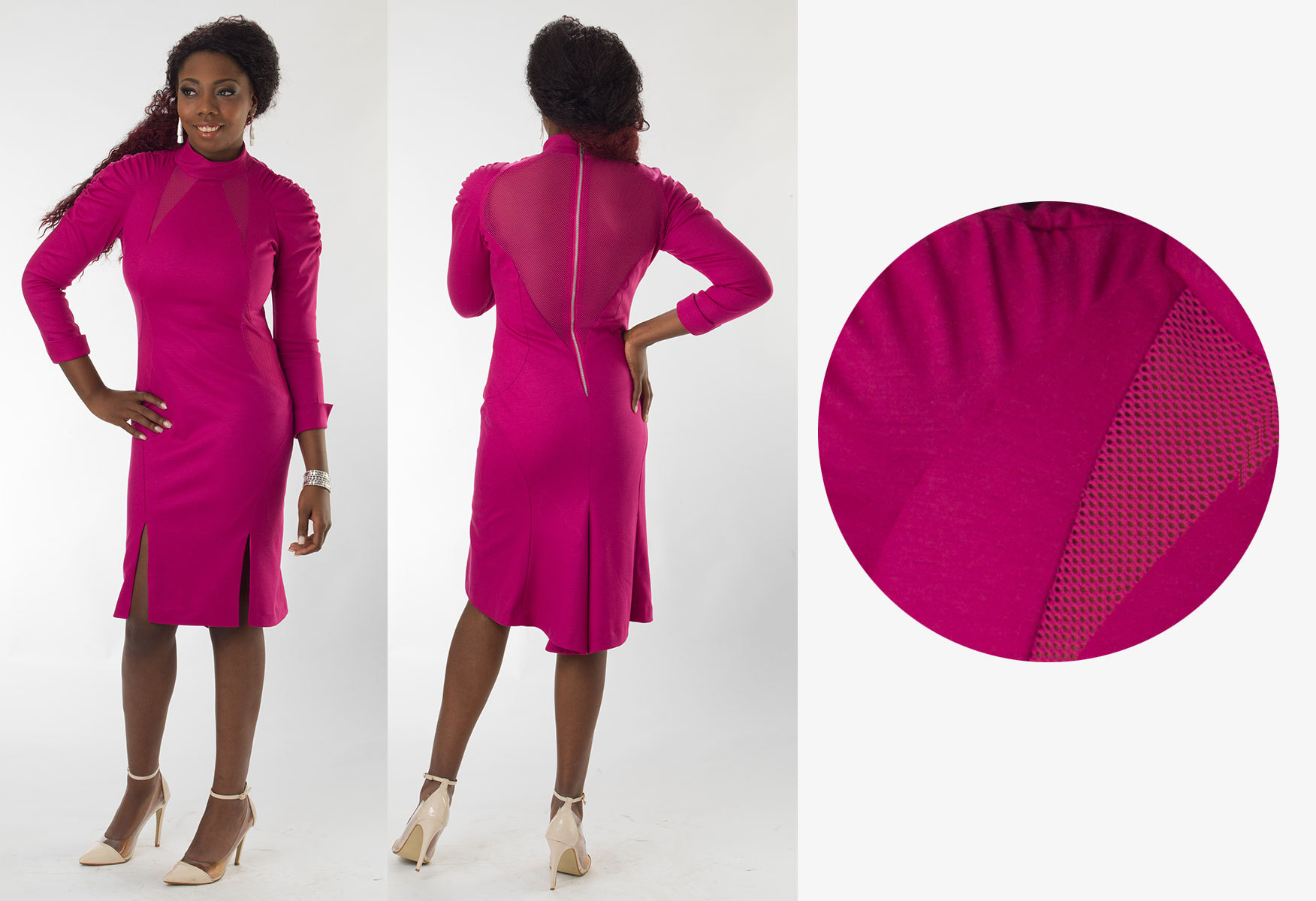 Hot Pink Wool Dress