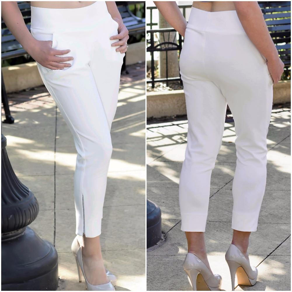 White Pocket Pleated Pants