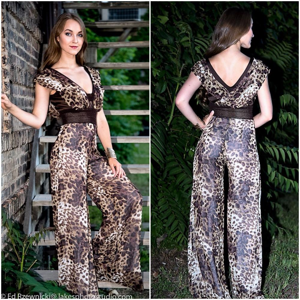 Animal Print Chiffon Jumper