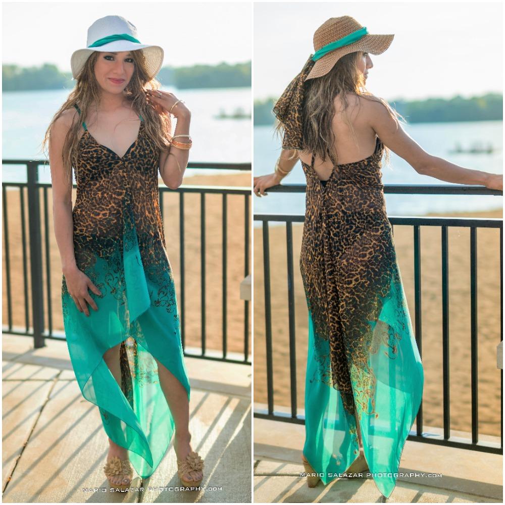 703-Style 4-- body flattering cris cross back cover up 