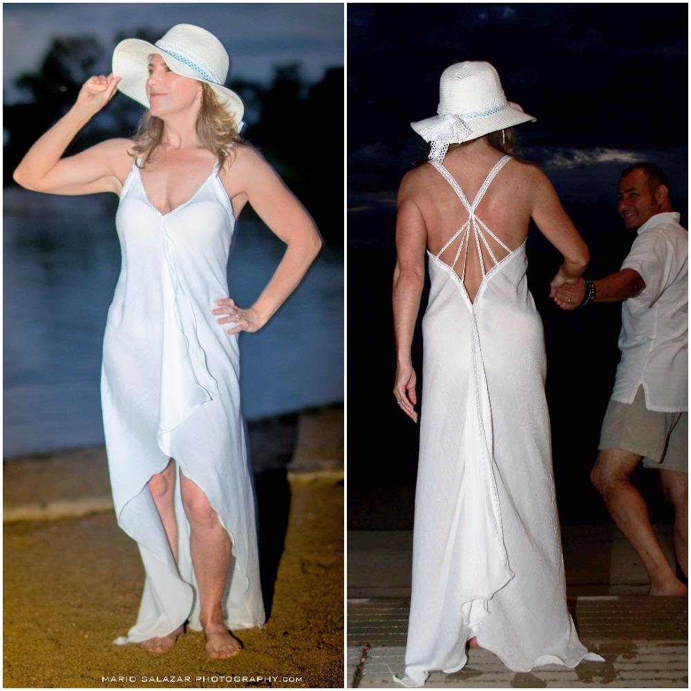 708- Style 4  Bridal crochet trim  white cover up cris cross back
